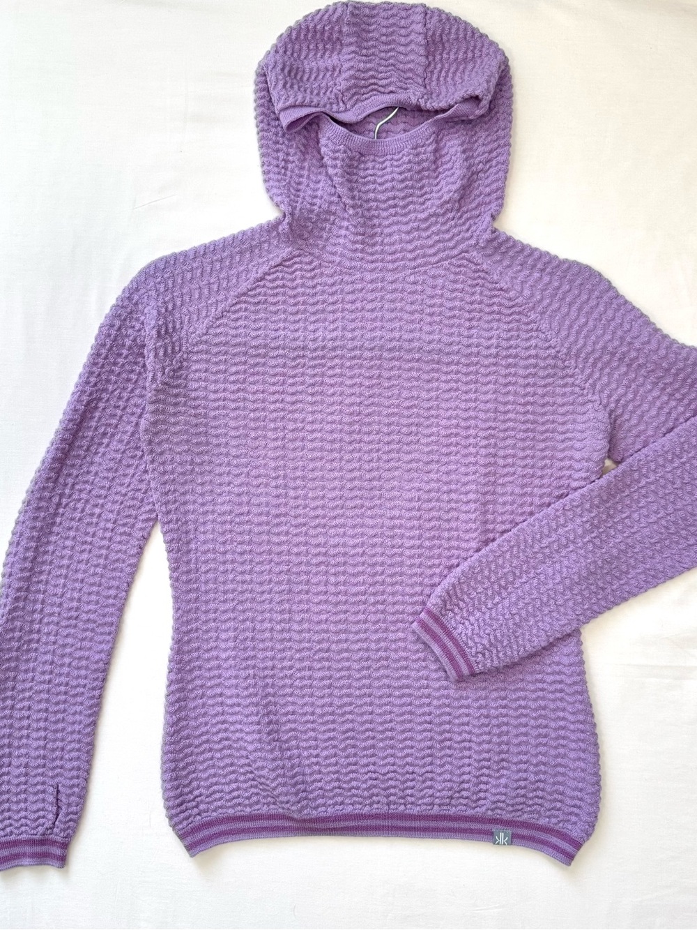 Krimson Klover Permafrost Hoodie Sweater Women’s XS Lavender Merino Wool Outdoor